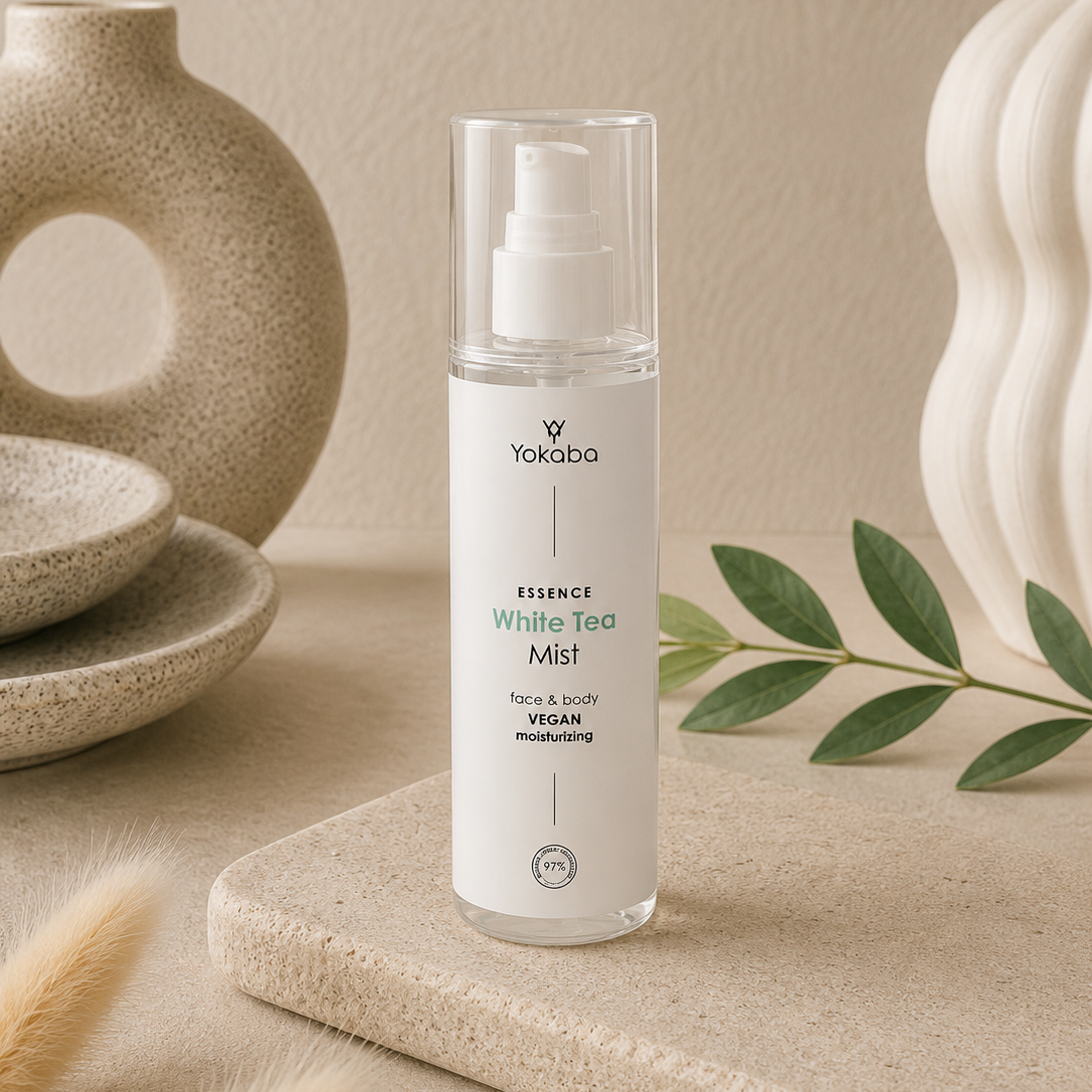 Yokaba ESSENCE White Tea Gesichts- & Körperspray | Feuchtigkeitsspendender Nebel | 200 ml