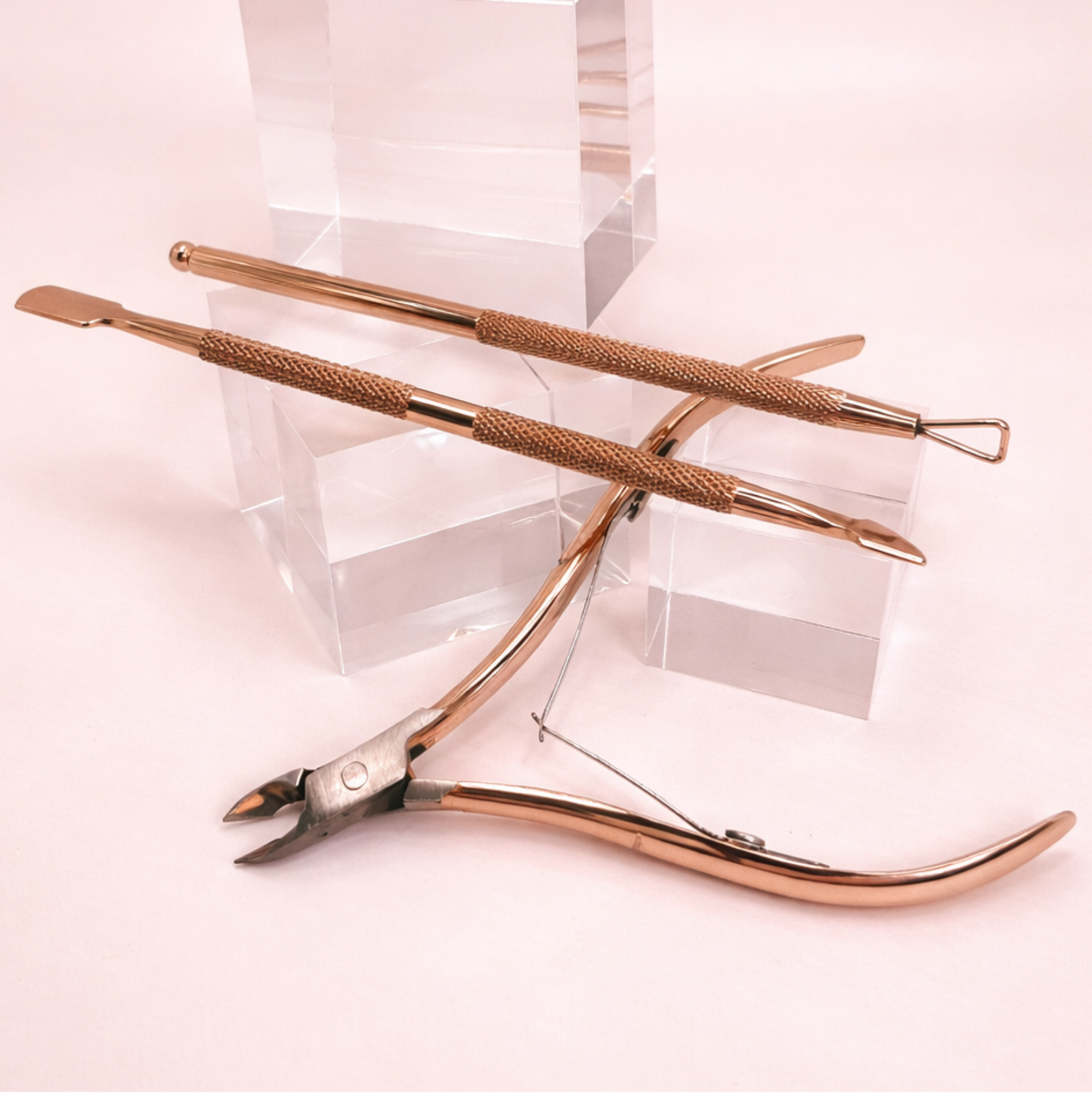 Rosegold Toolset – 3-teiliges Profi-Nagelhaut-Set