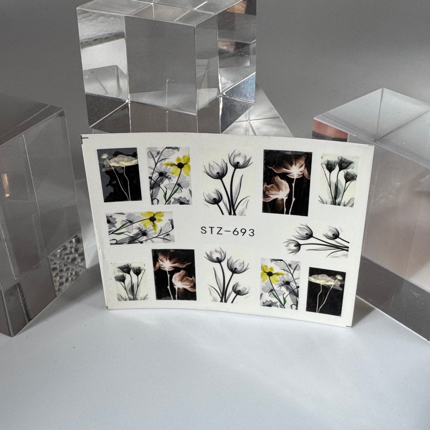 💦 Water Tattoo – Flower Decals 1 (1 Blatt)