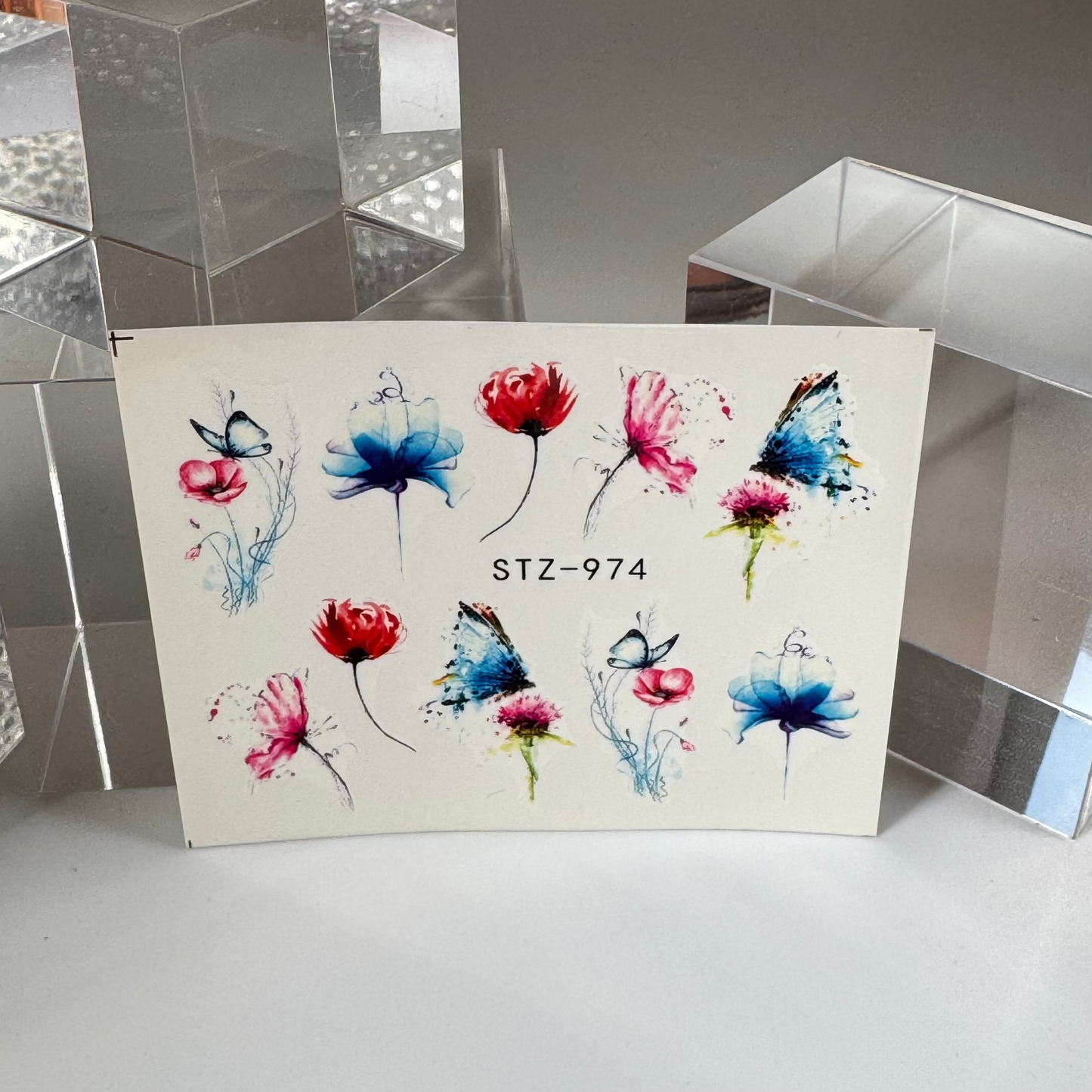 💦 Water Tattoo – Flower Filigran (1 Blatt)