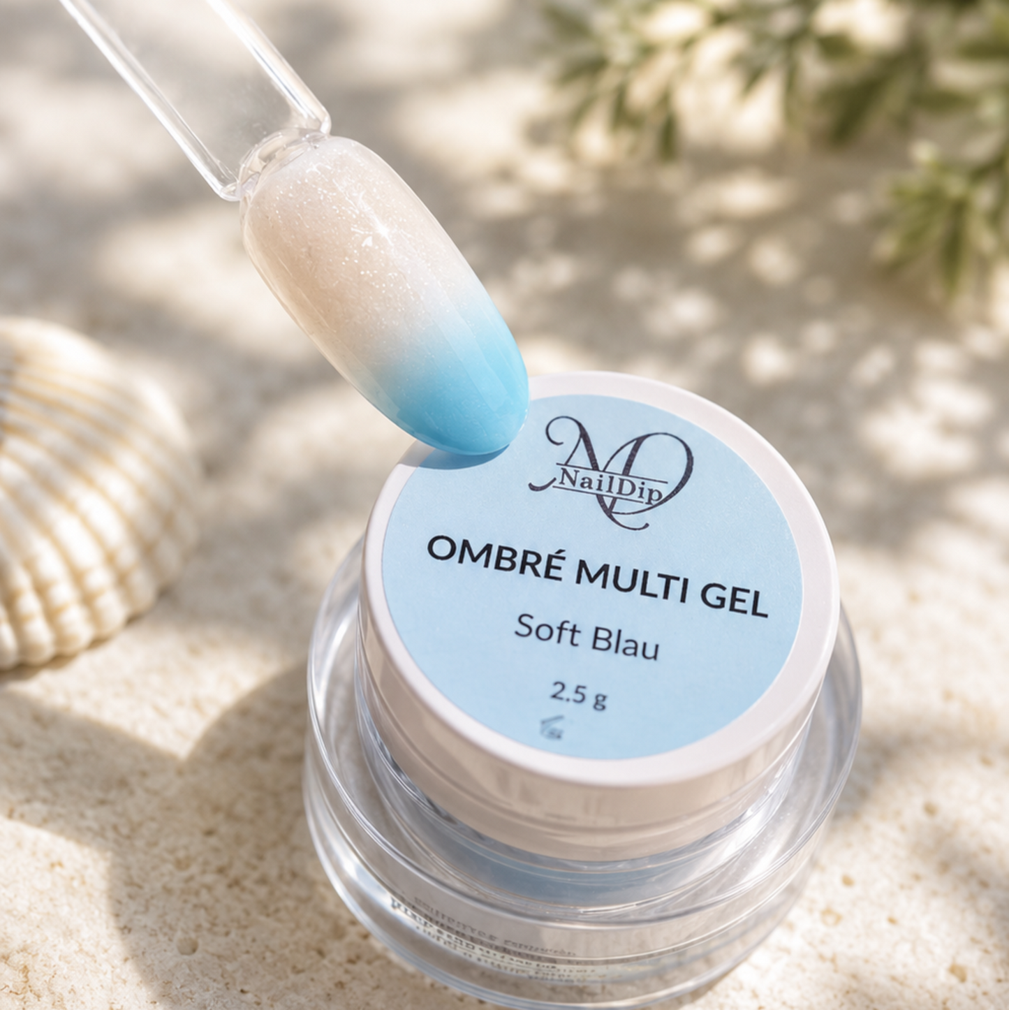 Lagoon Set – Fast Dry Powder, Mystic Ice Flakes & Soft Blue Ombre Gel