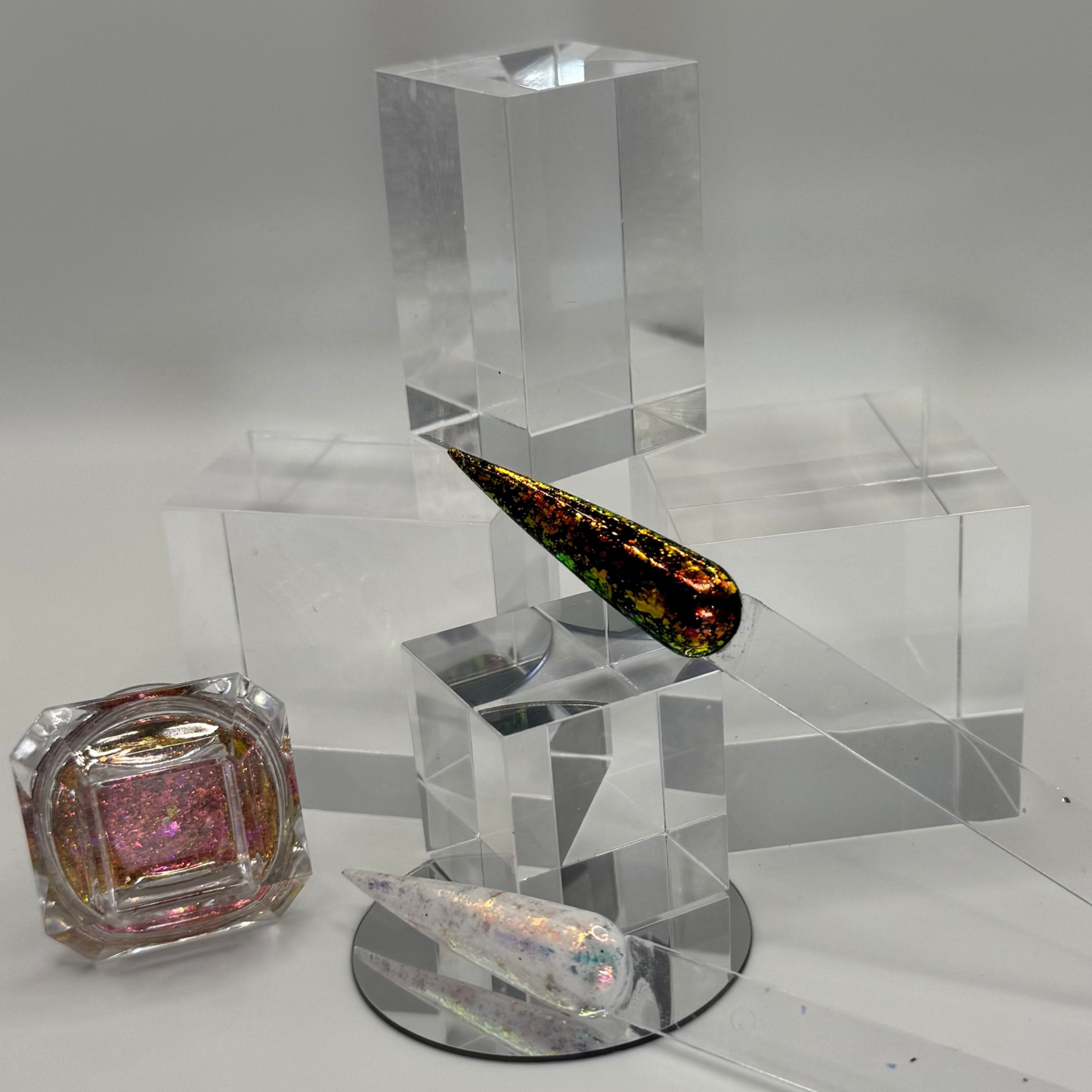 Chameleon Flakes – Pinkgold | Ultra schimmernd für magische Designs (0,4 g Jar)