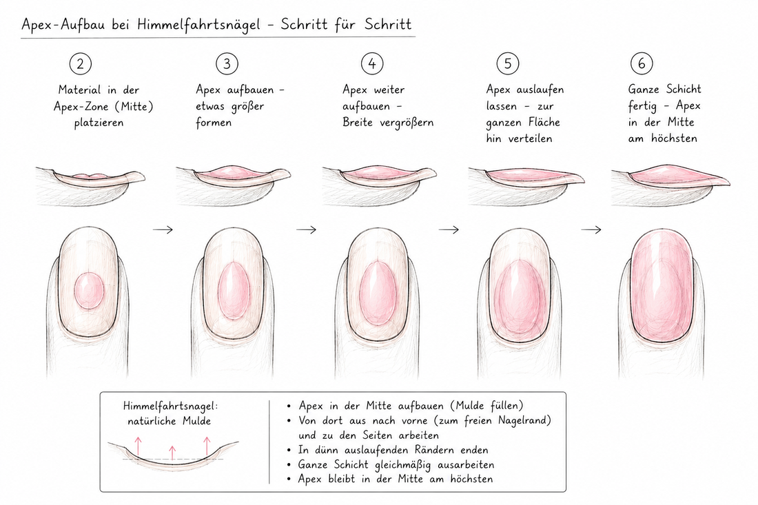Apex bei Himmelfahrtsnägeln richtig aufbauen