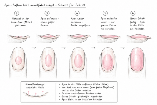 Apex bei Himmelfahrtsnägeln richtig aufbauen