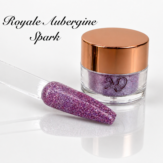 Royale Aubergine  Dipping Powder 15g – Auberginel Glitzer Dip Nägel | NailDip