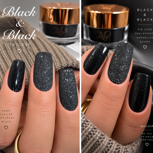 Black & Black Dipping Powder 15g | NailDip