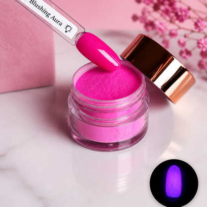 Blushing Aura Dipping Powder 15g – Pink mit UV Effekt