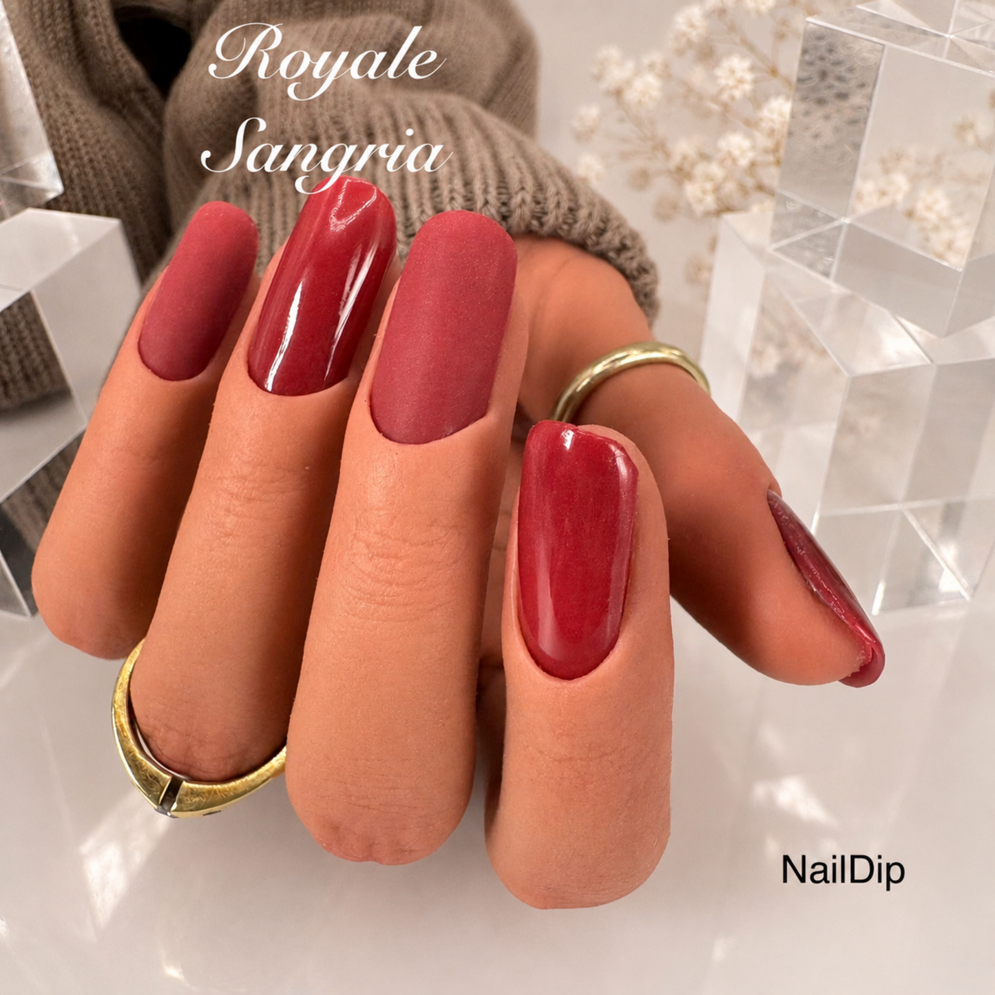 Royale Sangria Dipping Powder 15g – Warmes Rotbraun | NailDip