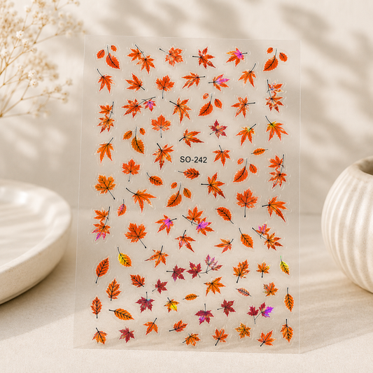 Herbstblätter Irisierend – Nailart Sticker