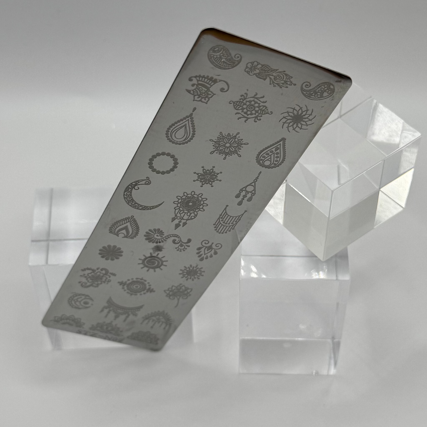 ᯽  Stempelplatte Bindi  für Nail Art – Edelstahl Designschablone