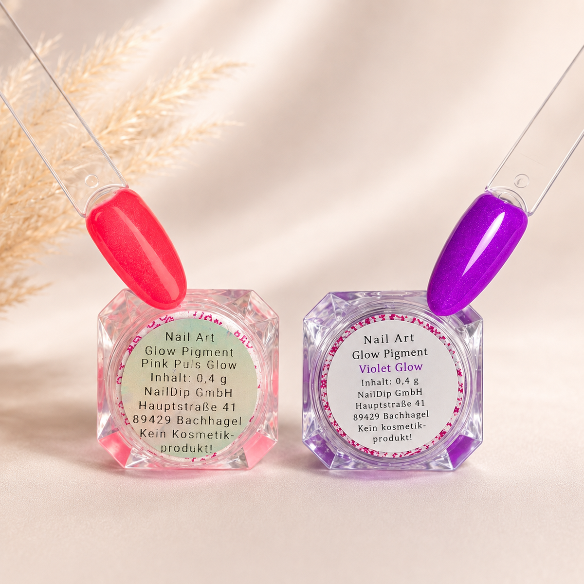 Glow Pigment Set – Pink Puls & Violet Glow | NailDip