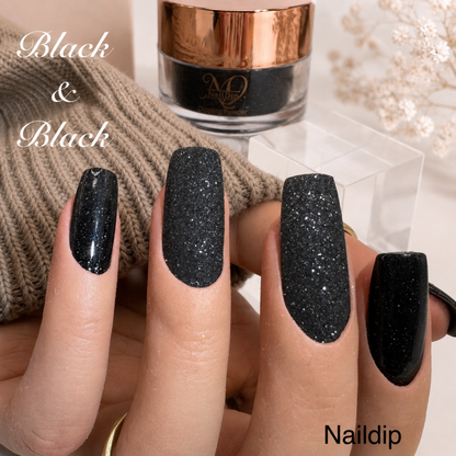 Black & Black Dipping Powder 15g | NailDip