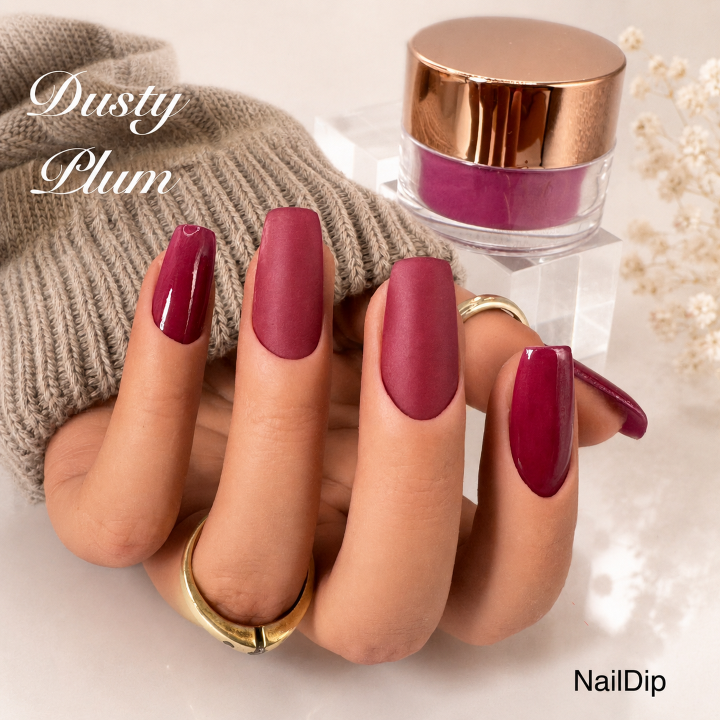 Dusty Plum Dipping Powder 15g – Rote/Violet  Dip Nägel | NailDip