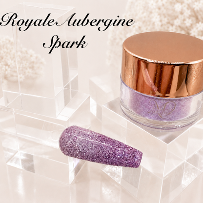 Royale Aubergine  Dipping Powder 15g – Auberginel Glitzer Dip Nägel | NailDip