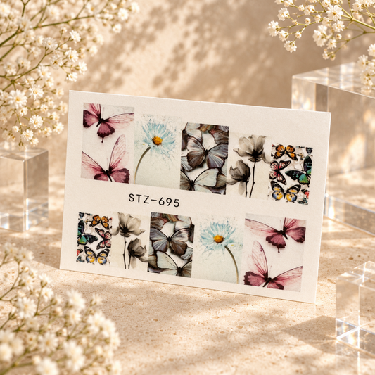 Water Tattoo – Flower Decals 2  (1 Blatt)