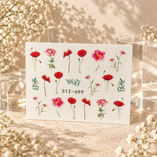 Water Tattoo – Flower pink (1 Blatt)