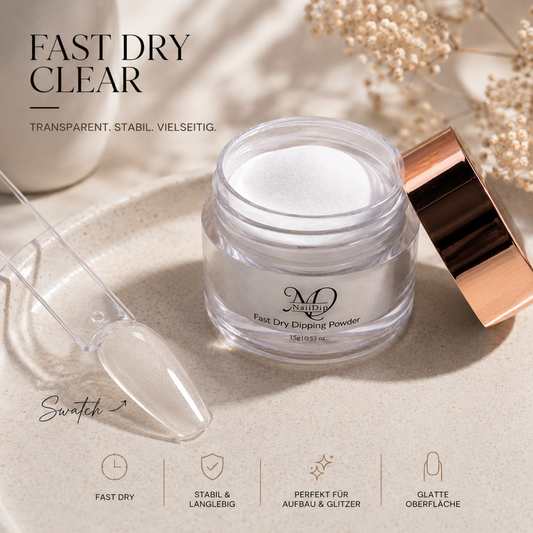 Clear Fast Dry Dipping Powder 15g – Base Dip Nägel | NailDip