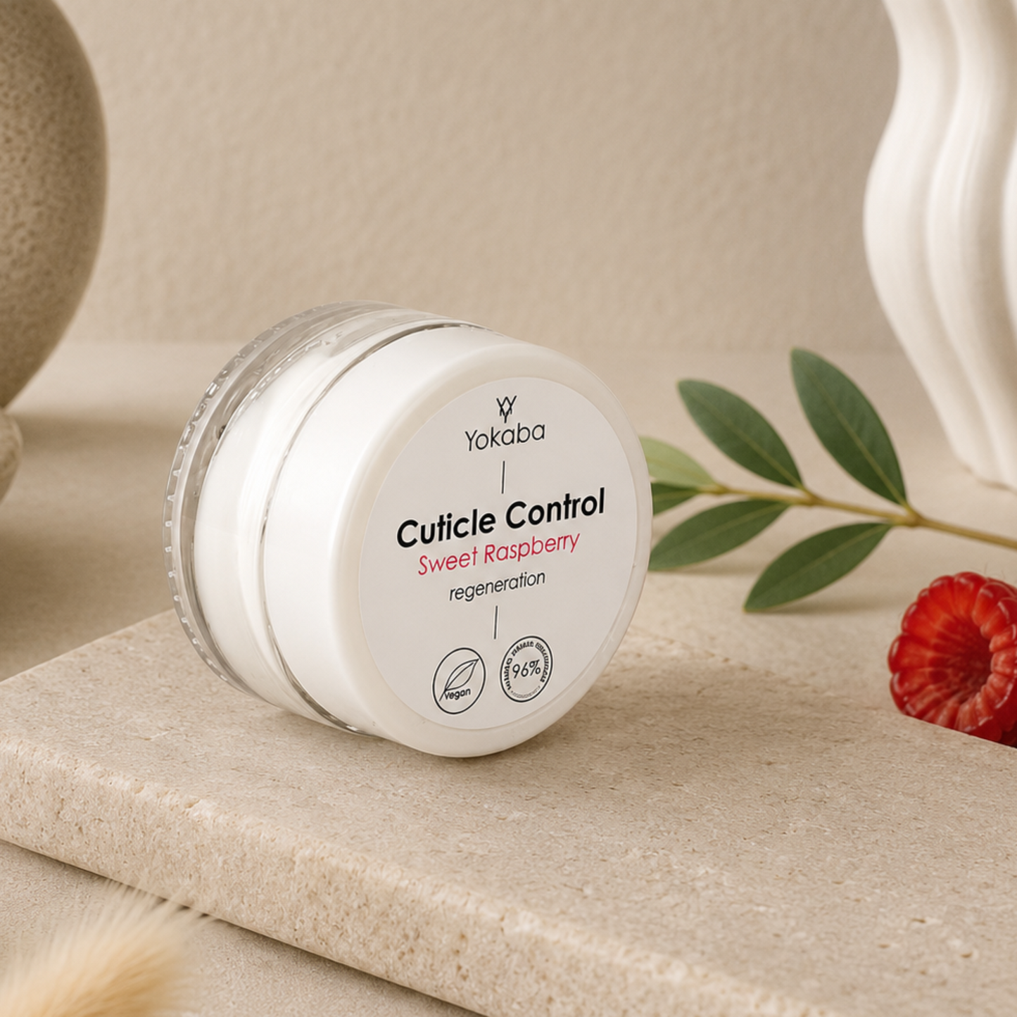 Yokaba CUTICLE CONTROL Nagelhautbutter Sweet Raspberry | Shea- & Kakaobutter | 15 ml