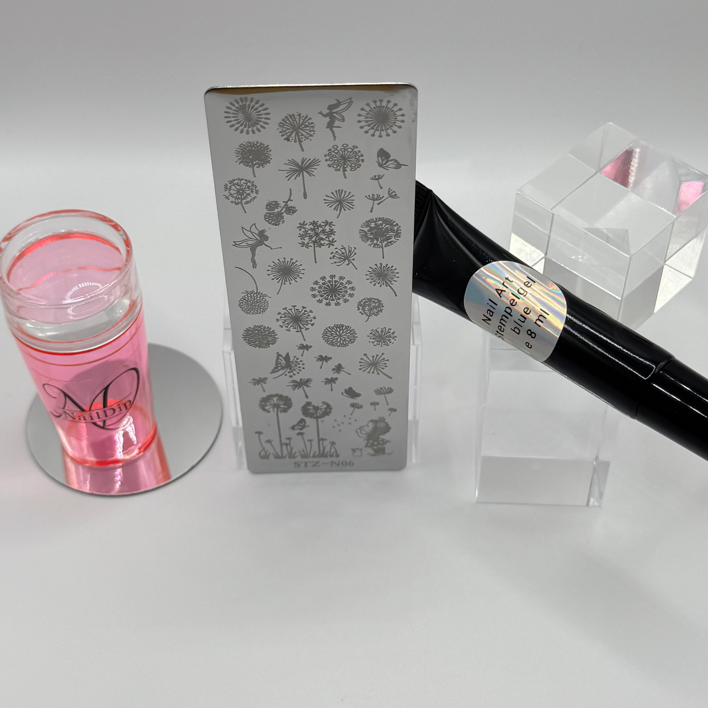 🧚🏻‍♀️Stempelplatte Elfen für Nail Art – Edelstahl Designschablone