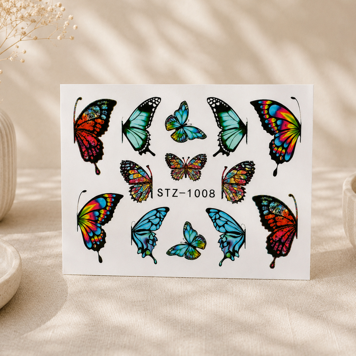 Water Tattoo – Schmetterlinge blau/bunt (1 Blatt)