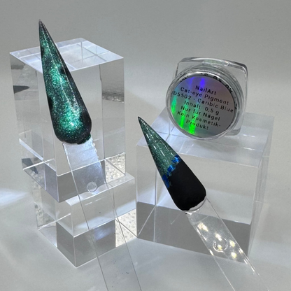 Cat Eye Pigment – Caribig Blue/Grün Chamäleon 3D Effekt (0,5g Dose)