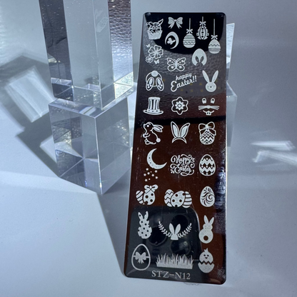 🐣  Stempelplatte Ostern für Nail Art – Edelstahl Designschablone (Kopie)