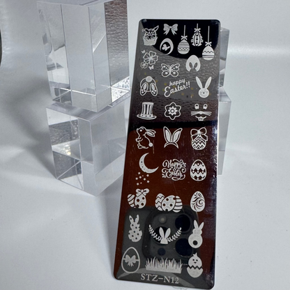 🐣  Stempelplatte Ostern für Nail Art – Edelstahl Designschablone (Kopie)