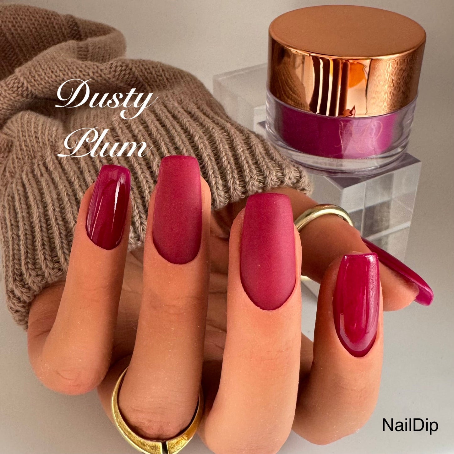 Dusty Plum Dipping Powder 15g – Rote/Violet  Dip Nägel | NailDip