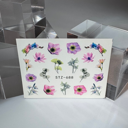 Water Tattoo – Flower rose flieder