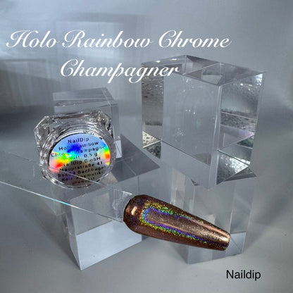 🌈 Holo Rainbow Chrome Champagner (0,5 g Jar)