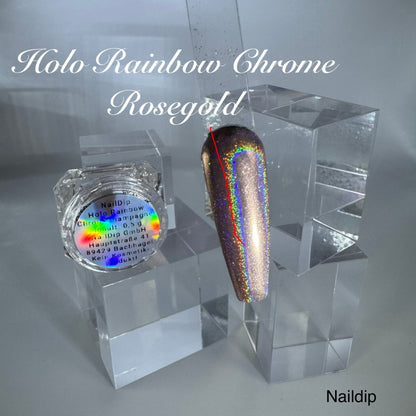 🌈 Holo Rainbow Chrome Rosegold (0,5 g Jar)