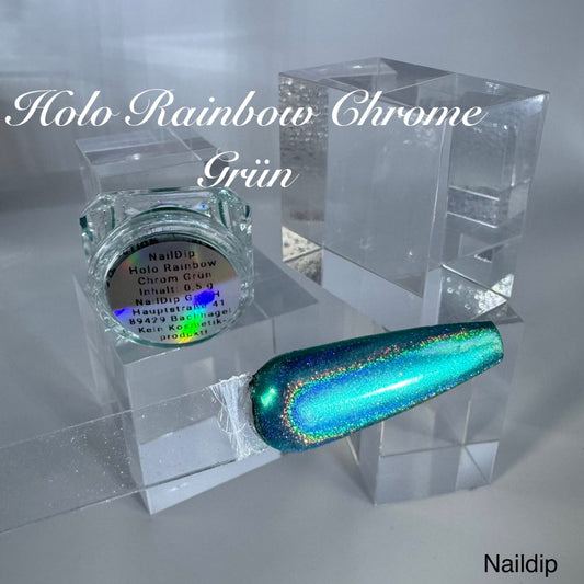 🌈 Holo Rainbow Chrome Grün (0,5 g Jar)