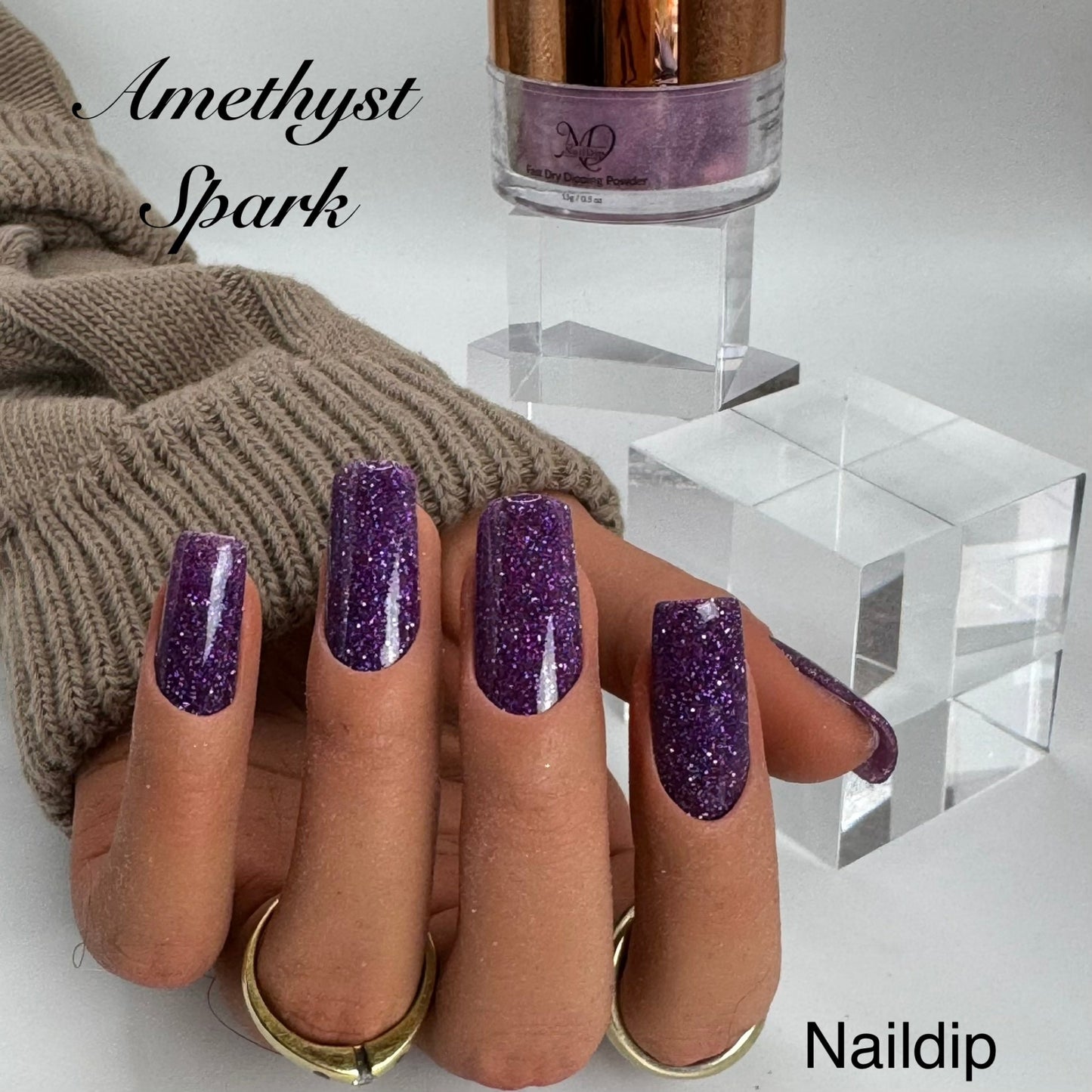 💜💗✨ Amethyst Spark - Fast Dry - Dipping Powder 15g