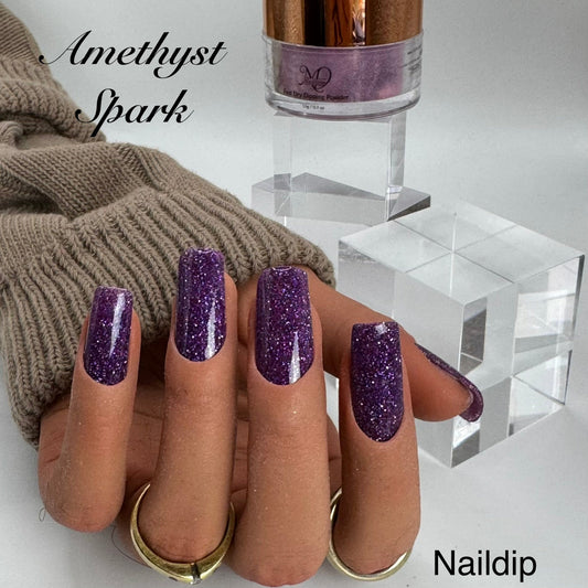 💜💗✨ Amethyst Spark - Fast Dry - Dipping Powder 15g