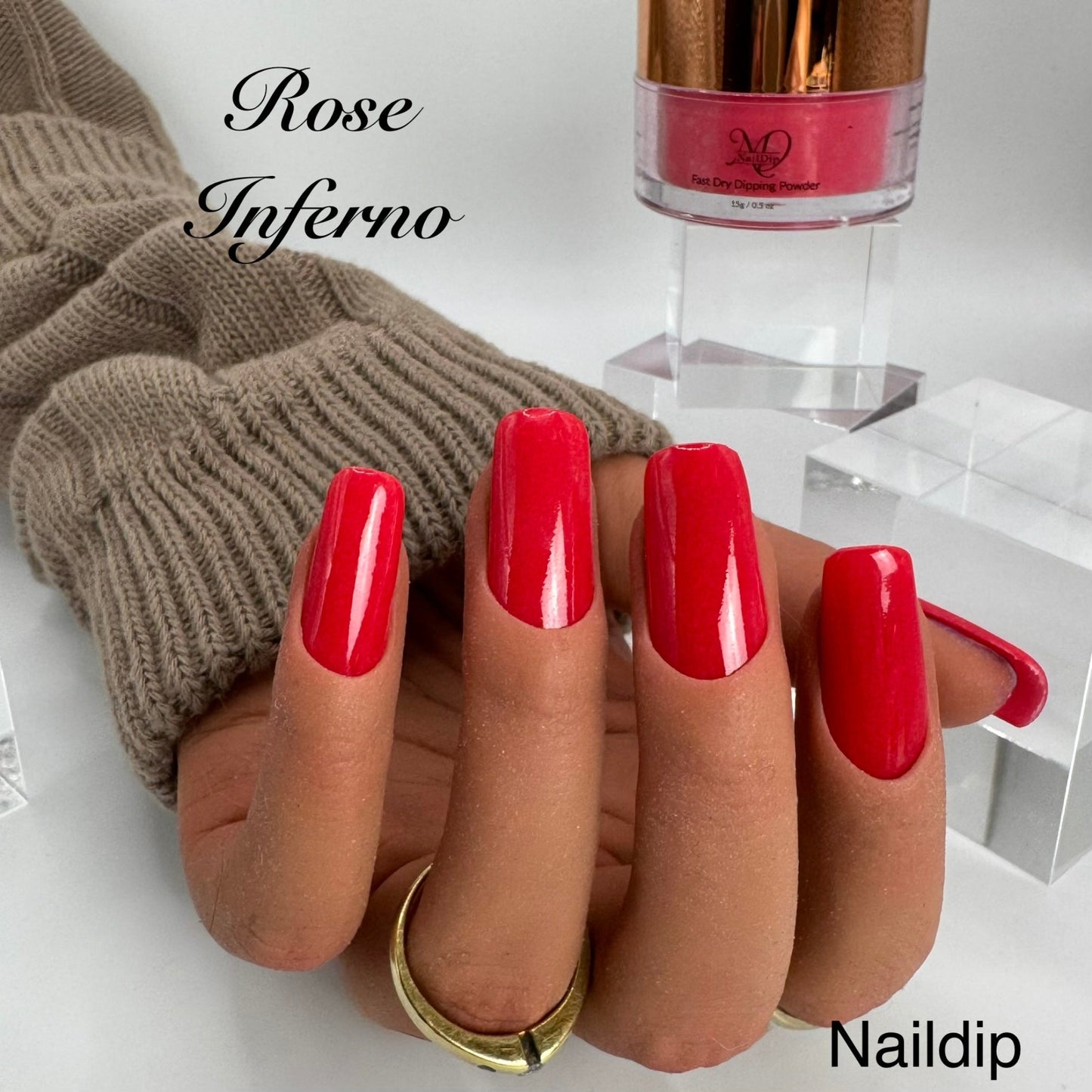 🌹 Rosé Inferno Fast Dry -Dipping Powder 15g