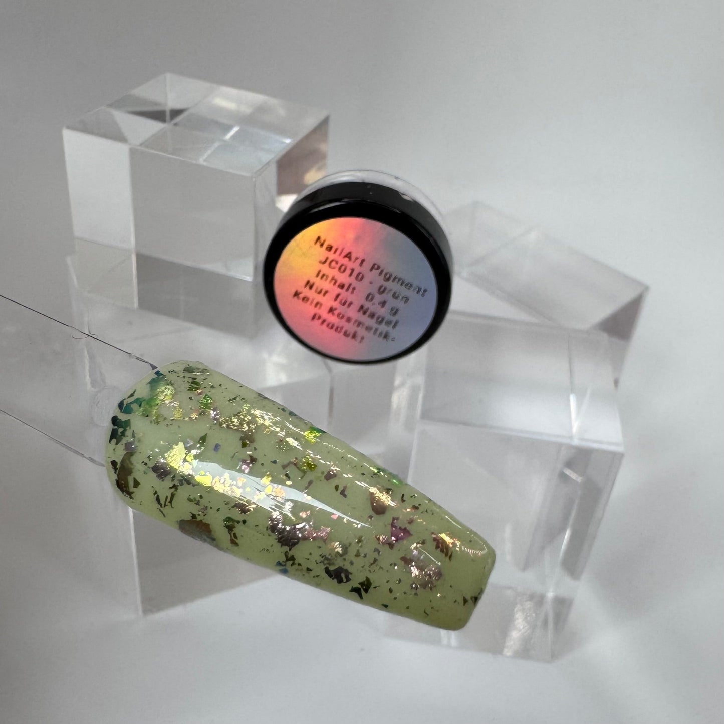 Chameleon Flakes – Grün  Ultra schimmernd Designs (0,4 g Jar)