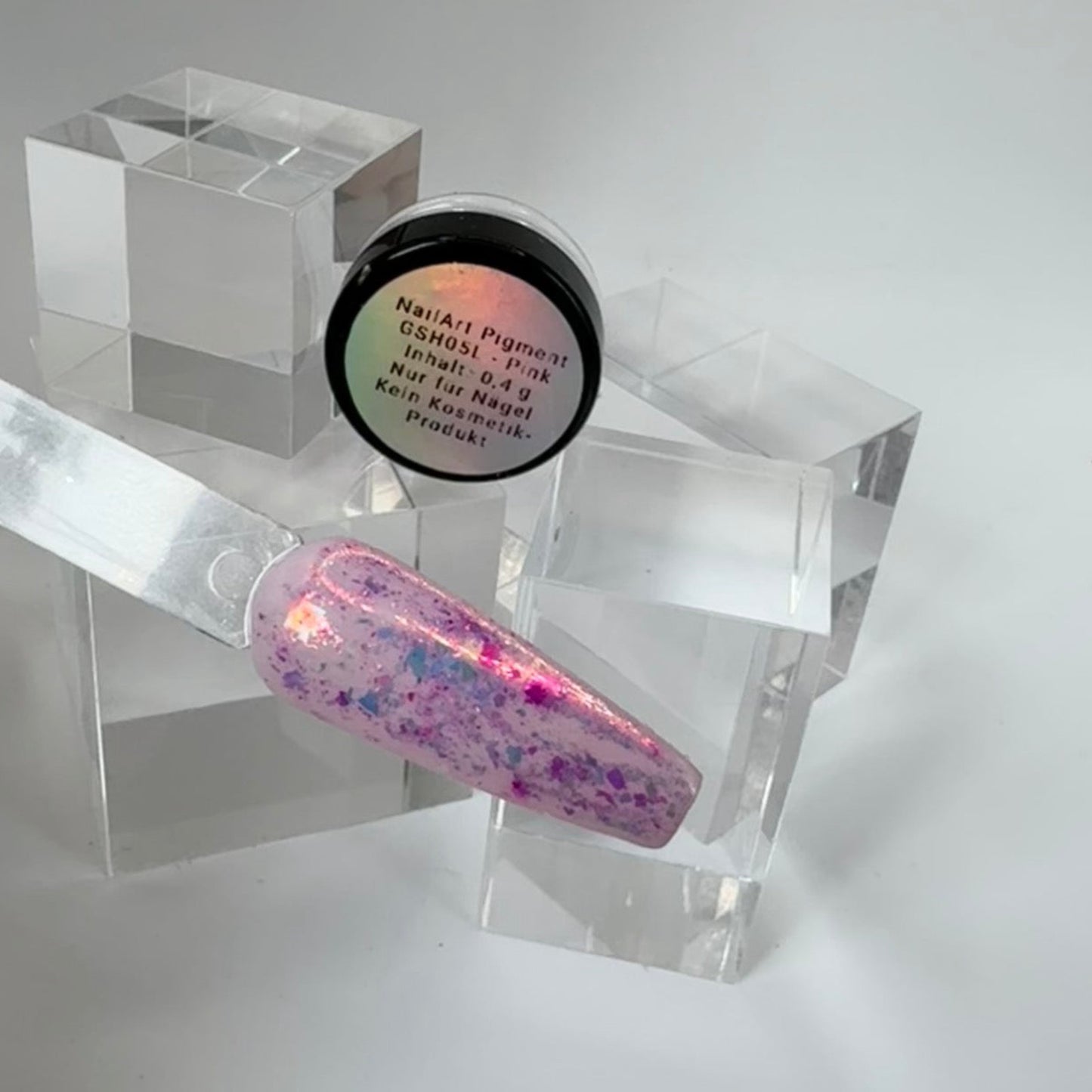 Chameleon Flakes – Pink | Ultra schimmernd für magische Designs (0,4 g Jar)