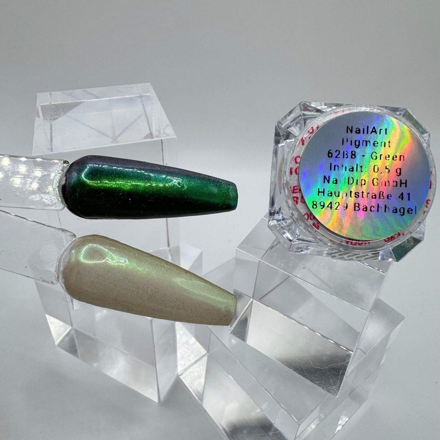 Chameleon Pigment –  Green  | Ultra schimmernd für magische Designs (0,5 g Jar)