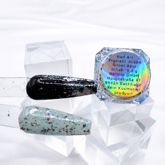 Chameleon Flakes – Silber Azur | Ultra schimmernd für magische Designs (0,4 g Jar)