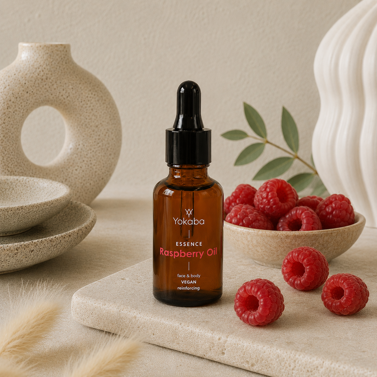 NailDip Raspberry Set – Fast Dry Dipping Powder & Yokaba Raspberry Oil