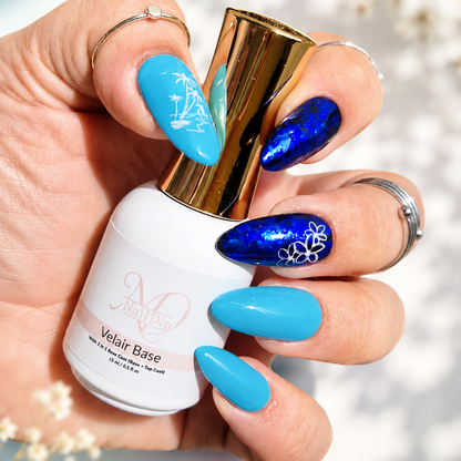 Lagoon Set – Fast Dry Powder, Mystic Ice Flakes & Soft Blue Ombre Gel