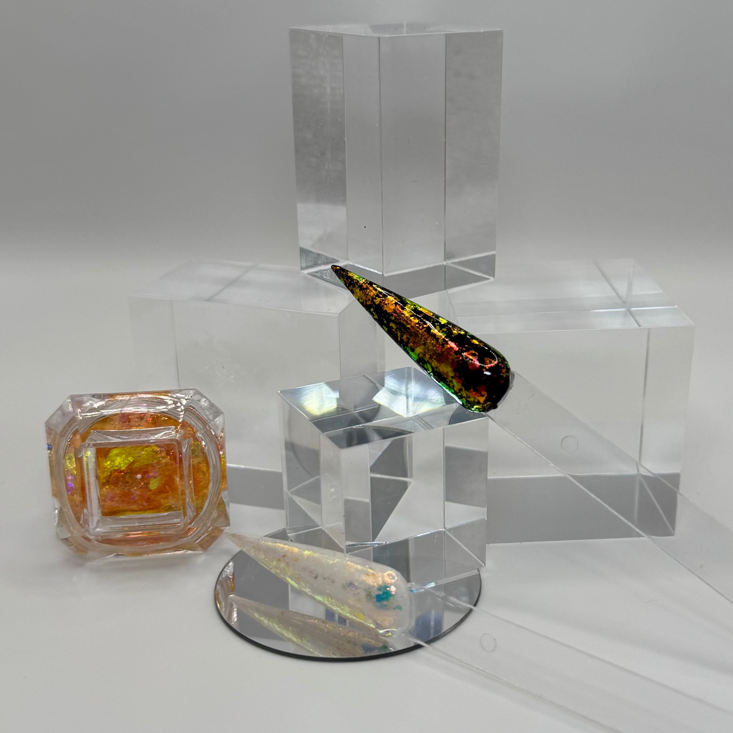 Chameleon Flakes – Orangegold| Ultra schimmernd Gold Designs (0,4 g Jar)