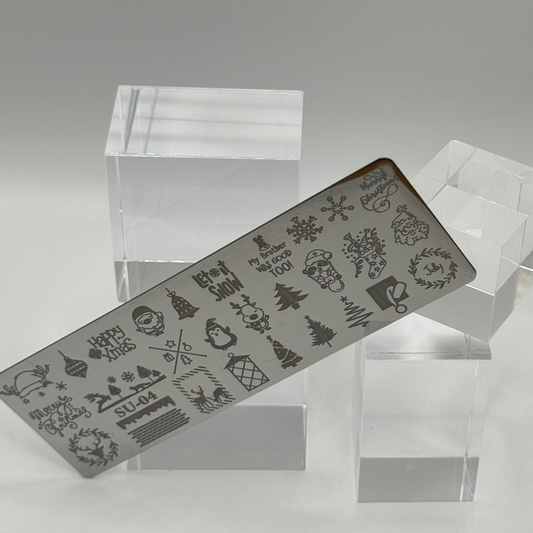 🎄 Stempelplatte Weihnachten 1 für Nail Art – Edelstahl Designschablone