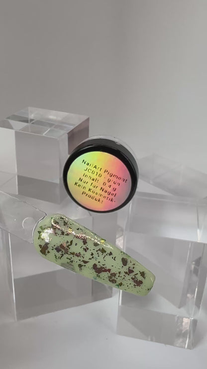 Chameleon Flakes – Grün  Ultra schimmernd Designs (0,4 g Jar)