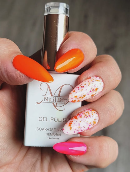 Neon Pigment Set – 4 Neonfarben + Clear Powder / Iced Porcelain Gel Polish