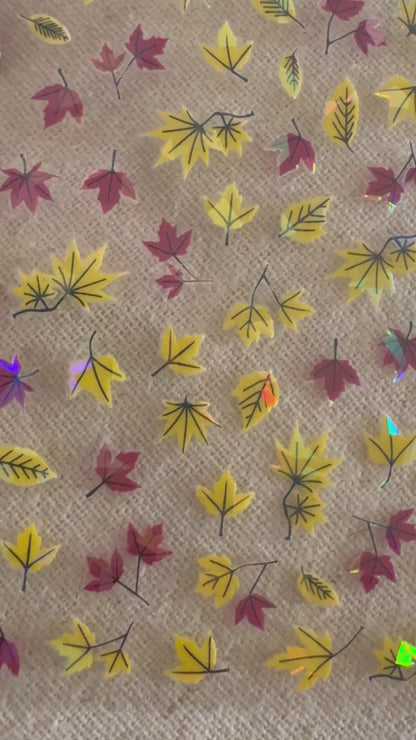 Golden Autumn – Irisierende Nailart Sticker