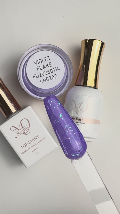 💜  Violet Flake – Fast Dry Dipping Powder 15g