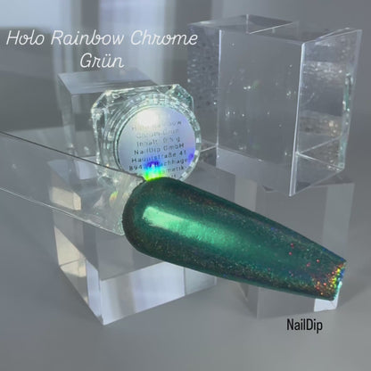 🌈 Holo Rainbow Chrome Grün (0,5 g Jar)