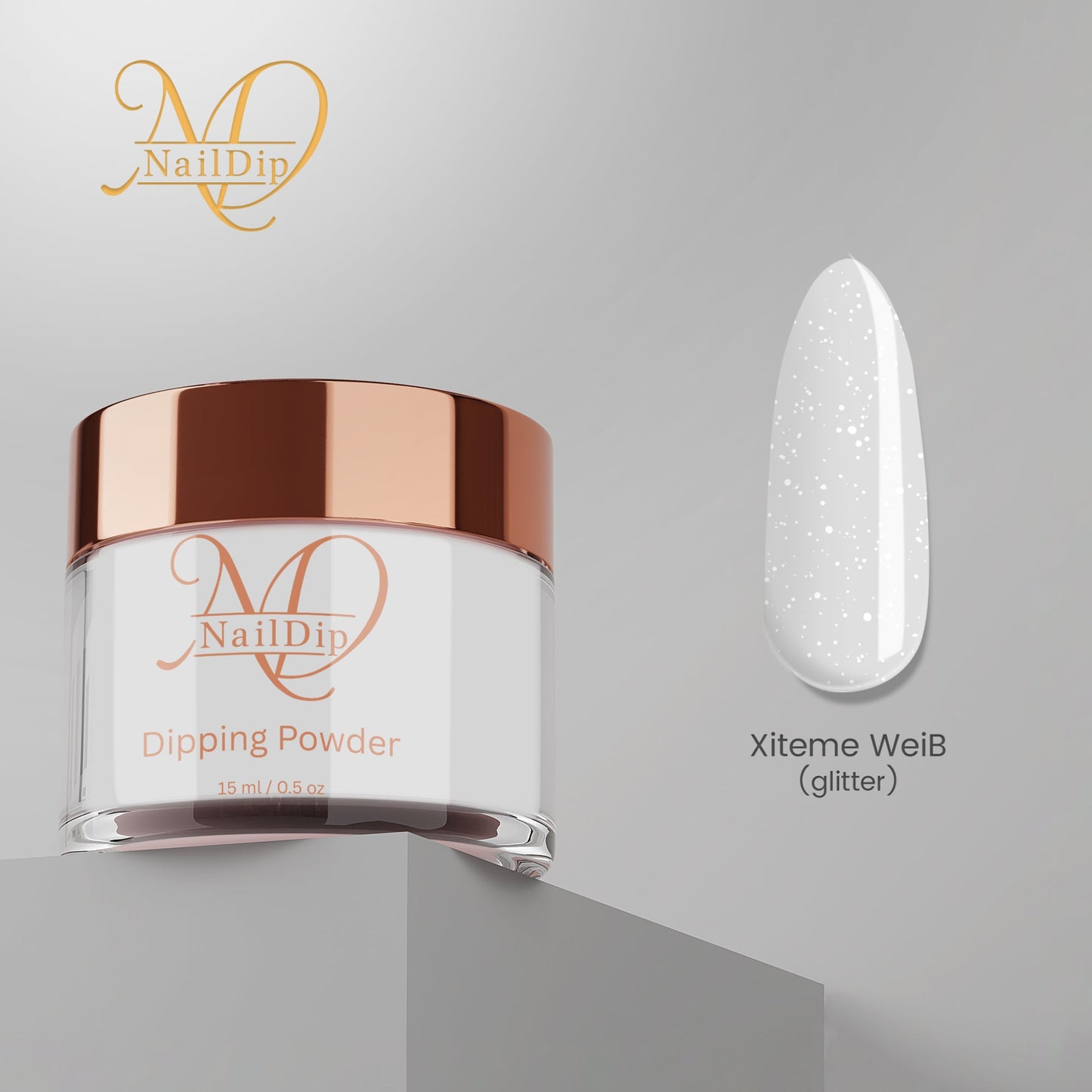 ❄️Xiteme me/ Weiß & Weiß Glitzer