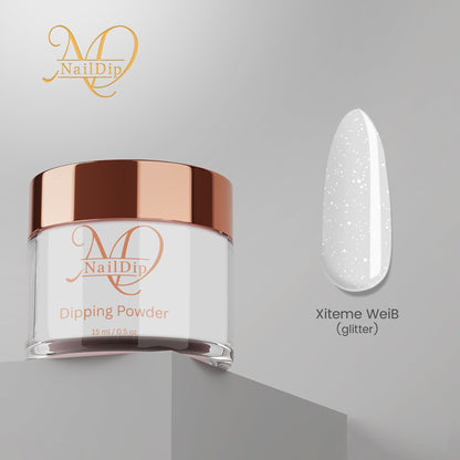 ❄️Xiteme me/ Weiß & Weiß Glitzer